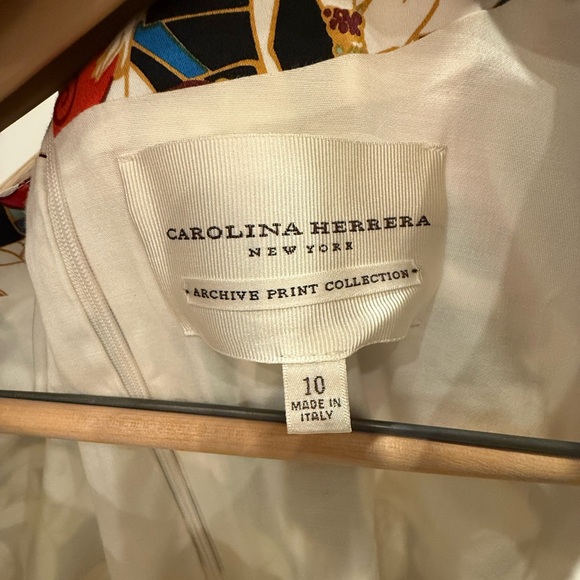 Carolina Herrera Archive Print Collection Tango Dancers Faux Wrap Dress. - Picture 3 of 9